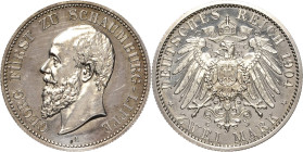 Schaumburg-Lippe
Georg 1893-1911 2 Mark 1904 A Jaeger 164 Berieben, Polierte Platte-