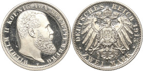 Württemberg
Wilhelm II. 1891-1918 2 Mark 1913 F Jaeger 174 Leicht berührt, Polierte Platte