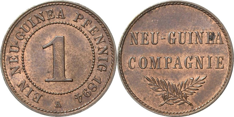 Deutsch-Neuguinea
 1 Neu-Guinea Pfennig 1894 A Jaeger 701 Vorzüglich-Stempelgla...