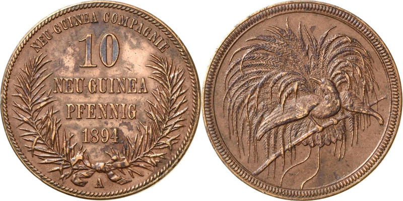 Deutsch-Neuguinea
 10 Neu-Guinea-Pfennig 1894 A Jaeger 703 Zaponiert, fast vorz...