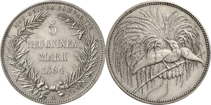 Deutsch-Neuguinea
 5 Neu-Guinea Mark 1894 A Jaeger 707 Leicht bearbeitet, fast ...