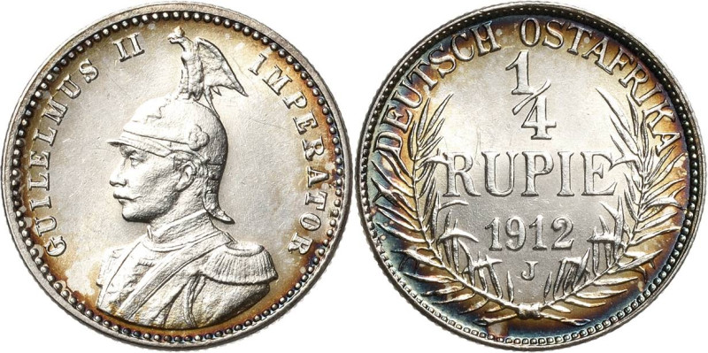 Deutsch-Ostafrika
 1/4 Rupie 1912 J Jaeger 720 Prachtvolles Exemplar. Fast Stem...