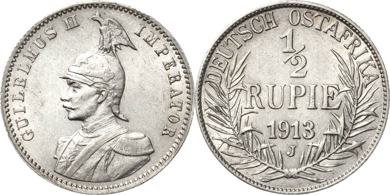 Deutsch-Ostafrika
 1/2 Rupie 1913 J Jaeger 721 Sehr schön-vorzüglich/vorzüglich...