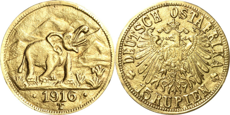 Deutsch-Ostafrika
 15 Rupien 1916, T Geprägt aus dem Gold der Sekenke Goldmine ...