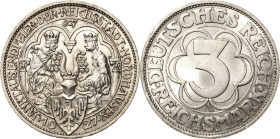 3 Reichsmark 1927 A Nordhausen Jaeger 327 Vorzüglich-Stempelglanz