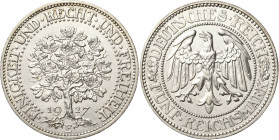 5 Reichsmark 1927 E Eichbaum Jaeger 331 Leicht berieben, vorzüglich-prägefrisch