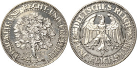5 Reichsmark 1930 G Eichbaum Jaeger 331 Äußerst selten, besonders in dieser Erhaltung. Minimal berieben, Polierte Platte