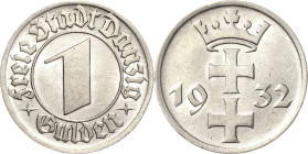 1 Gulden 1932. Jaeger D 15 Vorzüglich-Stempelglanz