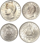 Bayern
Lot-2 Stück Otto - 2 Mark 1904 und 3 Mark 1911 Jaeger 45, 47 Prachtvolle Exemplare. Fast Stempelglanz/Stempelglanz