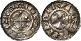 Sachsen - Kaiserliche Gepräge
Konrad II. 1024-1039 Hochrandpfennig um 1025/1030, Meißen Sachsenpfennig. Kugelstabkreuz / Keilkreuz Kilger MOL A 3:1 D...