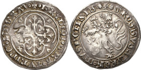Sachsen - Die Markgrafschaft Meißen
Friedrich II. der Ernsthafte (1323) 1329-1349 Breiter Groschen o.J. (1339/1341), Rose-Freiberg Mit senkrecht steh...