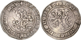 Sachsen - Die Markgrafschaft Meißen
Friedrich II. der Ernsthafte (1323) 1329-1349 Breiter Groschen o.J. (1341/1343), Rose-Freiberg Mit Kreuzchen zwis...