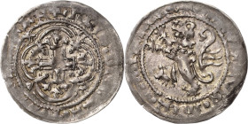 Sachsen - Die Markgrafschaft Meißen
Friedrich II. der Ernsthafte (1323) 1329-1349 Breiter Groschen o.J. (1341/1345), Rose-Freiberg Mit kleinem senkre...