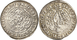 Sachsen - Die Markgrafschaft Meißen
Balthasar 1369-1406 Thüringer- oder Helmgroschen o.J (1405/06), Rose-Freiberg oder Sangerhausen Mehner 3/96 Krug ...