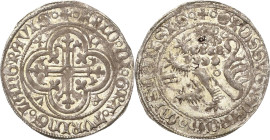 Sachsen - Die Markgrafschaft Meißen
Friedrich IV. der Streitbare 1381-1428 Fürstengroschen o.J. (1400/1404?), o.Mzz.-Freiberg Mit f vor Löwen und Rin...