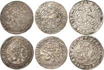 Sachsen - Die Markgrafschaft Meißen
Friedrich der Friedfertige 1385-1440 Fürstengroschen o.J. (1396/1401), o.Mzz.-Freiberg Dazu ein Kreuzgroschen o.J...