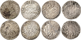 Sachsen - Die Markgrafschaft Meißen
Friedrich der Friedfertige 1385-1440 Pfahlschildgroschen o.J. (1425/1440), Kreuz-Sangerhausen Dazu ein Pfahlschil...