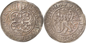 Sachsen - Das Kurfürstentum
Kurfürst Friedrich II. von Sachsen, der Sanftmütige 1428-1464 Pfahlschildgroschen o.J. (1437/1440), "Hausmarke"/6-strahli...