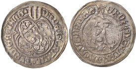Sachsen - Das Kurfürstentum
Kurfürst Friedrich II. von Sachsen, der Sanftmütige 1428-1464 Judenkopfgroschen o.J. (1444/1451), 6-strahliger Stern-Zwic...