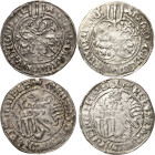 Sachsen - Das Kurfürstentum
Kurfürst Friedrich II. von Sachsen, der Sanftmütige 1428-1464 Pfahlschildgroschen o.J. (1451/1454), Dreiblatt-Leipzig Mit...
