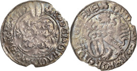 Sachsen - Das Kurfürstentum
Kurfürst Friedrich II. von Sachsen, der Sanftmütige 1428-1464 Pfahlschildgroschen o.J. (1451/1454), Dreiblatt-Leipzig Mit...