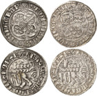 Sachsen - Das Kurfürstentum
Kurfürst Friedrich II. von Sachsen, der Sanftmütige 1428-1464 Schwertgroschen o.J. (1457/1462), beiderseits Lilie-Leipzig...