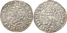 Sachsen - Das Kurfürstentum
Kurfürst Friedrich II. von Sachsen, der Sanftmütige 1428-1464 Schwertgroschen o.J. (1457/1462), beiderseits Lilie-Leipzig...
