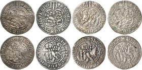 Sachsen - Das Kurfürstentum
Kurfürst Friedrich II. mit Herzog Wilhelm (III.) 1440-1464 Pfahlschildgroschen o.J (1451/1456), Mohnkopf/Stachelrose-Frei...