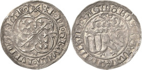 Sachsen - Das Kurfürstentum
Kurfürst Friedrich II. mit seiner Gemahlin Margaretha 1456-1464 Schwertgroschen o.J (1457/1463), Patriarchenkreuz-Colditz...