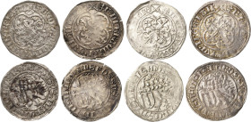 Sachsen - Das Kurfürstentum
Kurfürst Friedrich II. mit seiner Gemahlin Margaretha 1456-1464 Schwertgroschen o.J. (1462/1464), Patriarchenkreuz-Coldit...