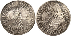 Sachsen - Das Kurfürstentum
Kurfürst Ernst, Herzog Albrecht, Herzog Wilhelm III. 1465-1482 Horngroschen 1467, Patriarchenkreuz-Colditz Mehner 22/16 K...