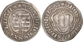 Sachsen - Das Kurfürstentum
Kurfürst Ernst, Herzog Albrecht, Herzog Wilhelm III. 1465-1482 Spitzgroschen 1475, beiderseits 6-strahliger Stern-Leipzig...