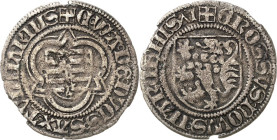 Sachsen - Das Kurfürstentum
Kurfürst Ernst, Herzog Albrecht, Herzog Wilhelm III. 1465-1482 1/2 Spitzgroschen 1475, langschenkliges Kreuz-Freiberg Meh...