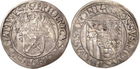 Sachsen-Kurlinie ab 1486 bis 1547 (Ernestiner)
Friedrich III., Albrecht und Johann 1486-1500 Engelgroschen (Schreckenberger) o.J. Halbmond mit Stern/...