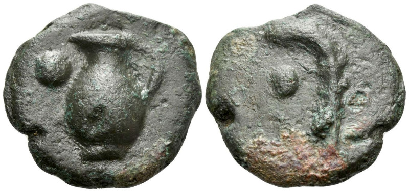 Umbria, Central Italy, uncertain mint Uncia III cent., Æ 29.60 mm., 24.70 g.
Ju...