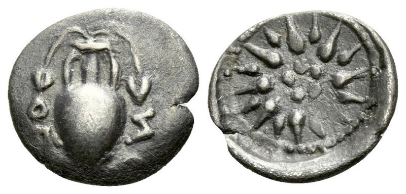 Locris, Lokris Opunti Obol second quarter of the IV cent., AR 11.70 mm., 0.61 g....