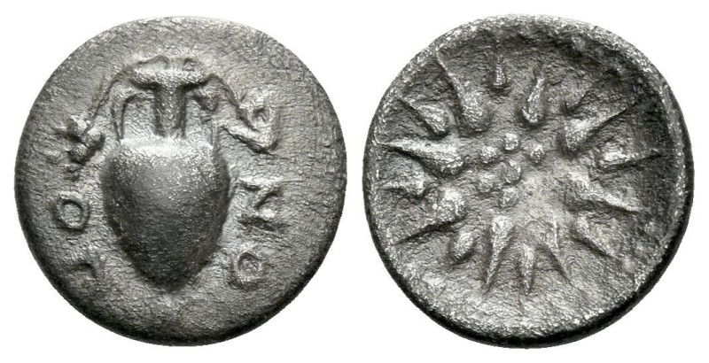 Locris, Lokris Opunti Obol , AR 11.00 mm., 
Amphora, O Π l. down, O N r. up. A ...