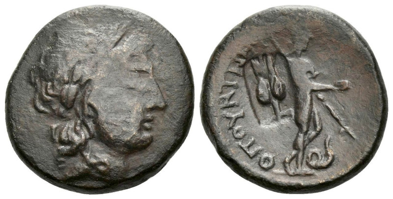Locri Opuntii, Bronze third quarter of IV cent. BC, AR 5.71 mm., 19.80 g.
Head ...