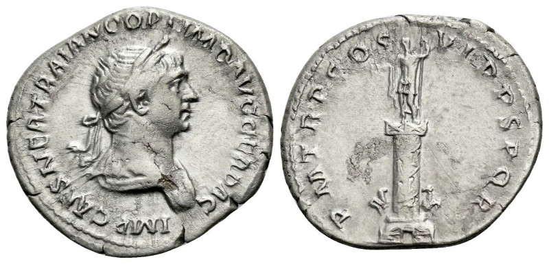 Trajan, 98-117 Denarius Rome circa 107-110, AR 20.00 mm., 3.09 g.
Laureate and ...