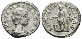 Julia Maesa, sister of Julia Domna and grandmother of Elagabalus Denarius circa 218-222