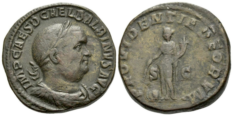 Balbinus, 238 Sestertius Rome 238, Æ 30.00 mm., 25.13 g.
Laureate, draped, and ...