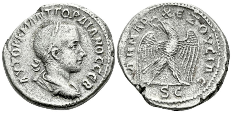 Gordian III, 238-244 Tetradrachm Antiochia circa 240, AR 26.00 mm., 11.21 g.
La...