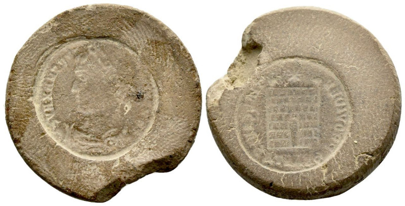 Constantine I, 307-337 Counterfeiter's mold (Terracotta) Uncertain IV century, Æ...