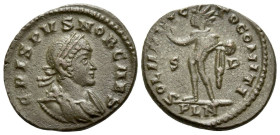 Crispus caesar, 317-326 Follis Londinium 317 - Sold with original collector's ticket.