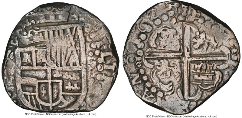 Philip IV Cob 8 Reales 1629 P-T VF30 NGC, Potosi mint, KM19, Cal-1454. 26.51gm. ...