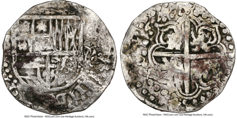 Philip IV Counterstamped 7-1/2 Reales ND (1651-1652) VF Details (Environmental D...