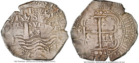 Philip IV Cob 8 Reales 1653 P-E-PH XF40 NGC, Potosi mint, KM21, Cal-1502. "1PH6" type. 27.45gm. An attractive specimen and only moderately handled, fe...