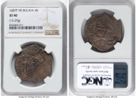 Charles II Cob 4 Reales 1687 P-VR XF40 NGC, Potosi mint, KM25, Cal-534. 13.29gm. Accompanied by the original collector envelope. HID09801242017 © 2024...