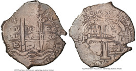 Charles II Cob 8 Reales 1677 P-E XF45 NGC, Potosi mint, KM26, Cal-709. 27.74gm. Accompanied by the original collector envelope. HID09801242017 © 2024 ...