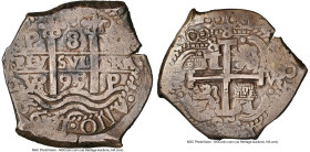Charles II Cob 8 Reales 1695 P-VR XF45 NGC, Potosi mint, KM26, Cal-738. 27.68gm. Tied for the finest with a single other out of 6 occupants in NGC's c...